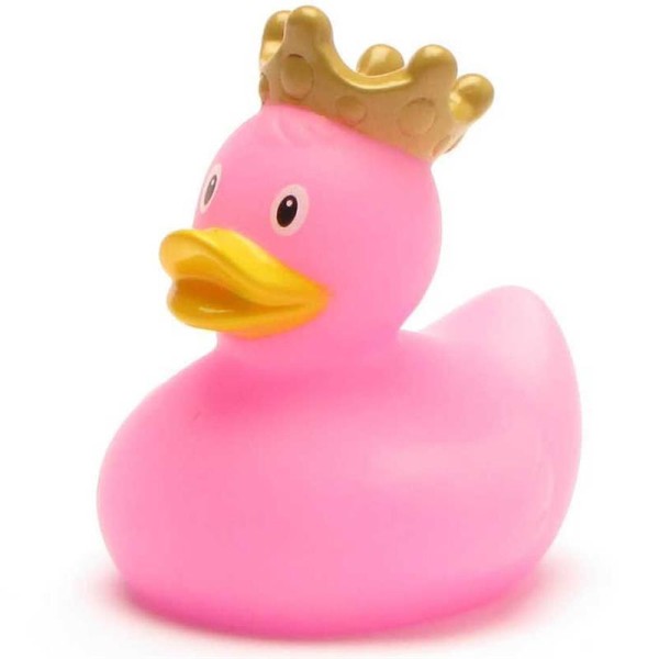 Mini Pato de goma Rey - rosa