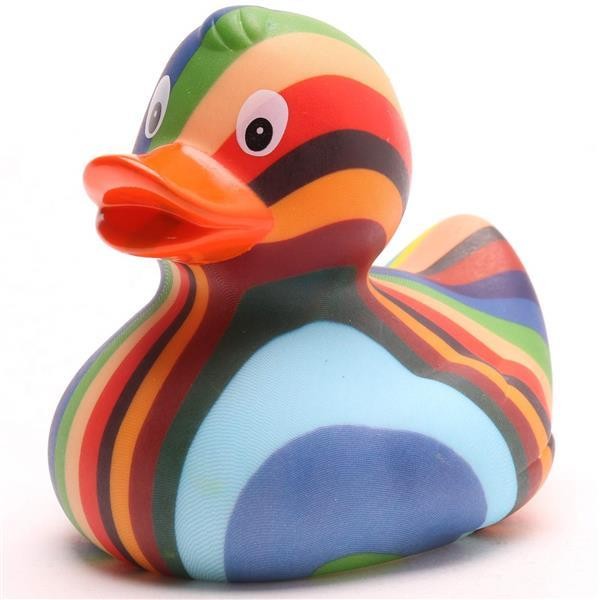 Rainbow slide rubber duck