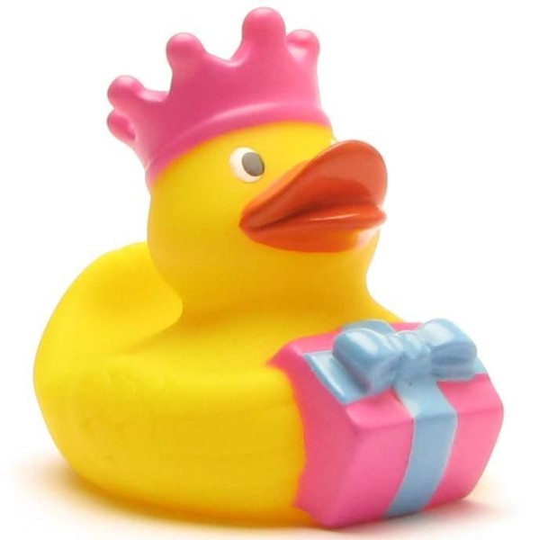 Birthday Rubber Duck King with pink crown